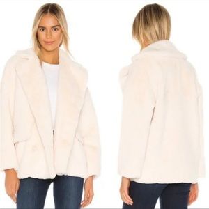 Free People - Kate Faux Fur Coat in Ivory